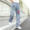 Men's Y2K Baggy Hip-Hop Graffiti Jeans – Bold Street Style Redefined