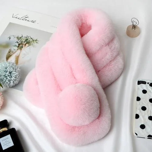 Luxuriously Soft Rabbit Fur Scarf – Stay Warm in Style