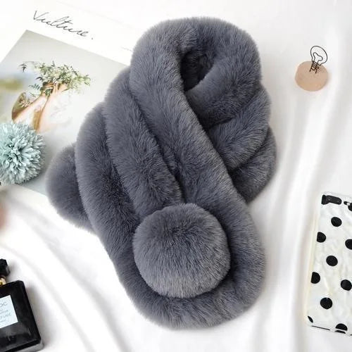 Luxuriously Soft Rabbit Fur Scarf – Stay Warm in Style